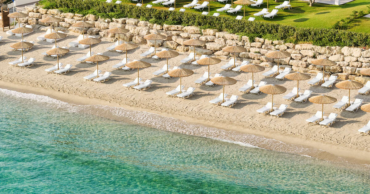 Een foto van het strand bij Domes Noruz Kassandra