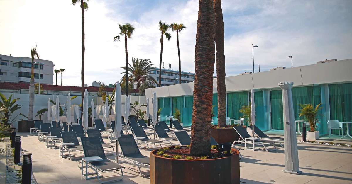 Ein Foto von der Terrasse im Hotel Nayra