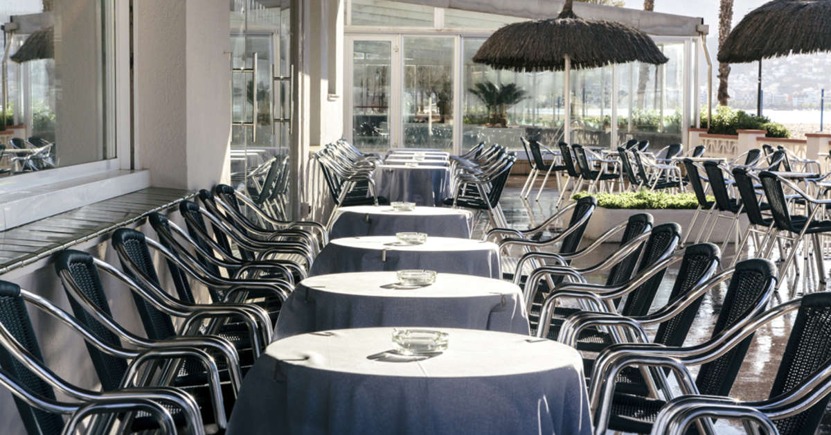 Een foto van het terras bij Hotel Montecarlo