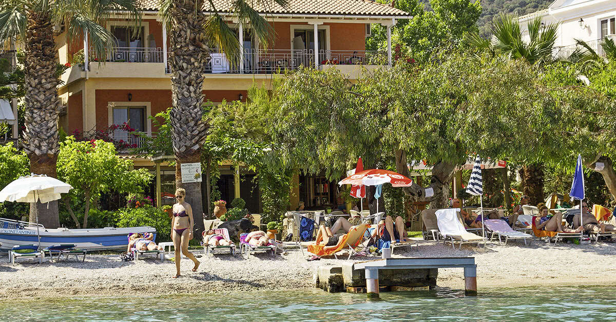 Een foto van het strand bij Hotel Eva Beach