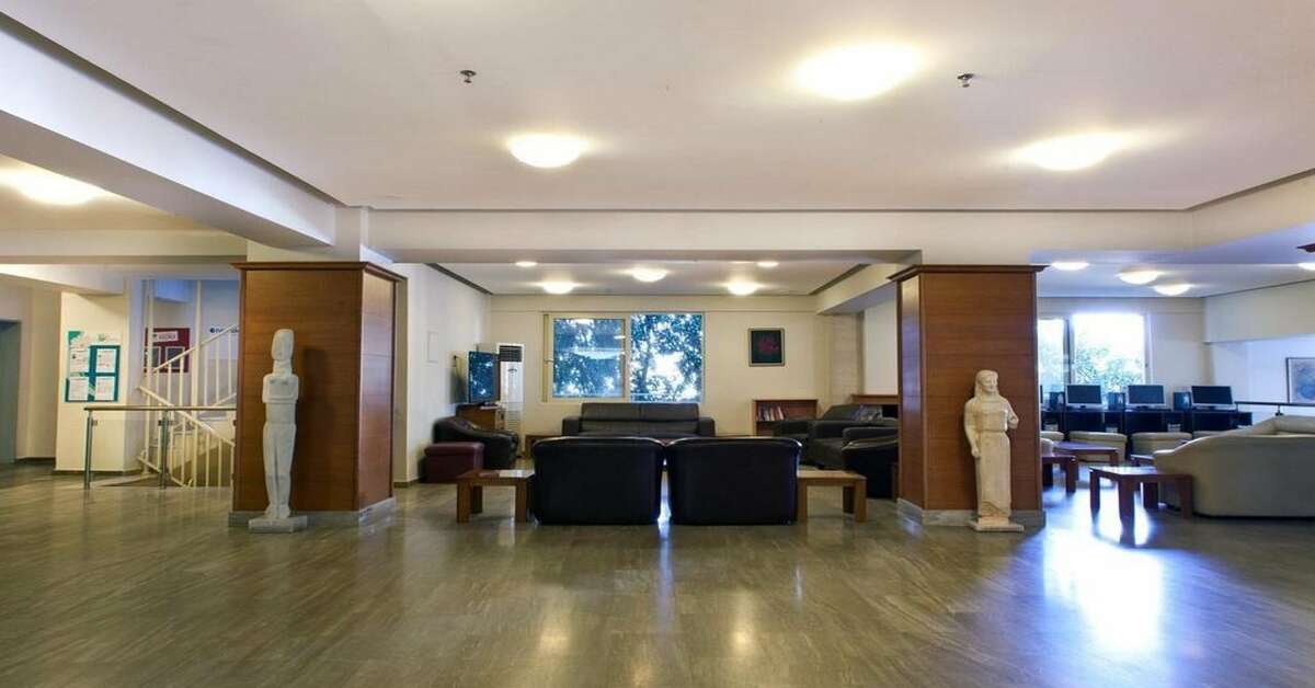 Een foto van het interieur van Hotel Marilena