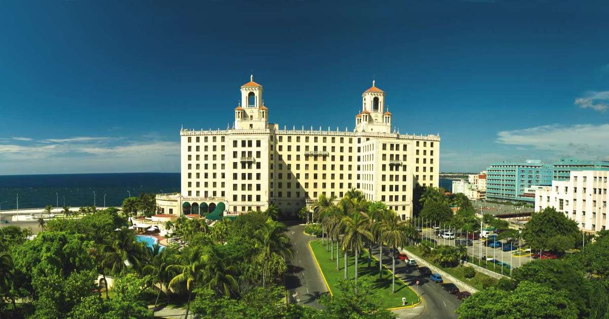 Ein Foto von der Außenansicht des Hotel Nacional de Cuba
