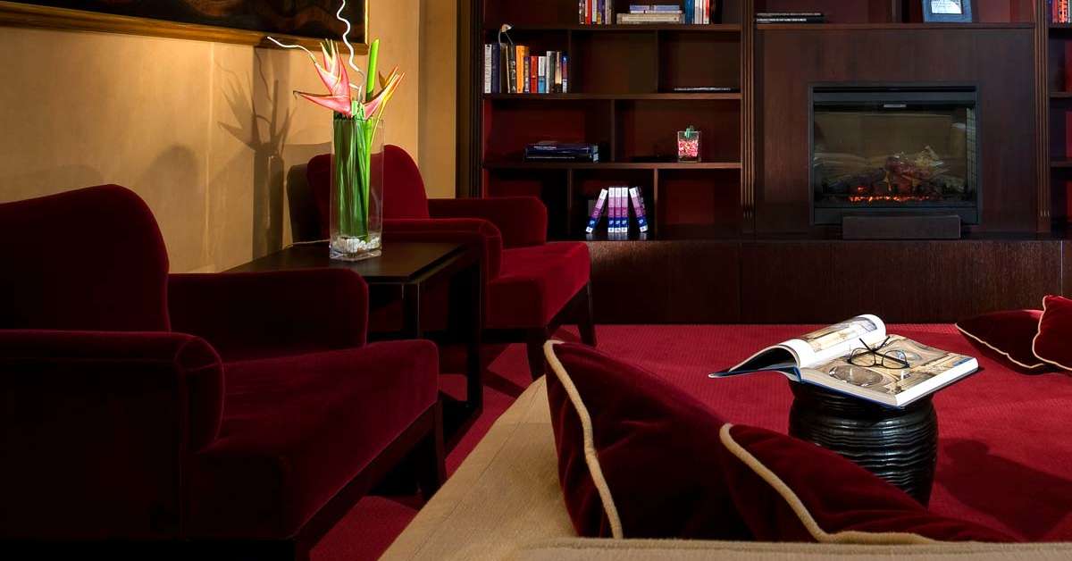 Een foto van het interieur van Hotel Dei Borgognoni