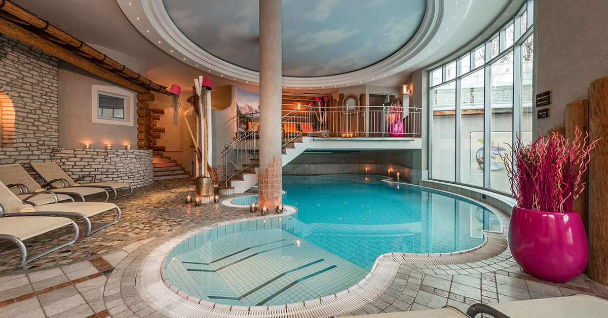 Ein Foto vom Pool im Hotel Eva Village