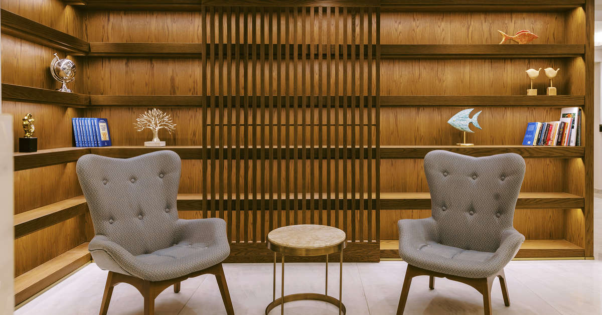 Een foto van het interieur van Acandia Hotel