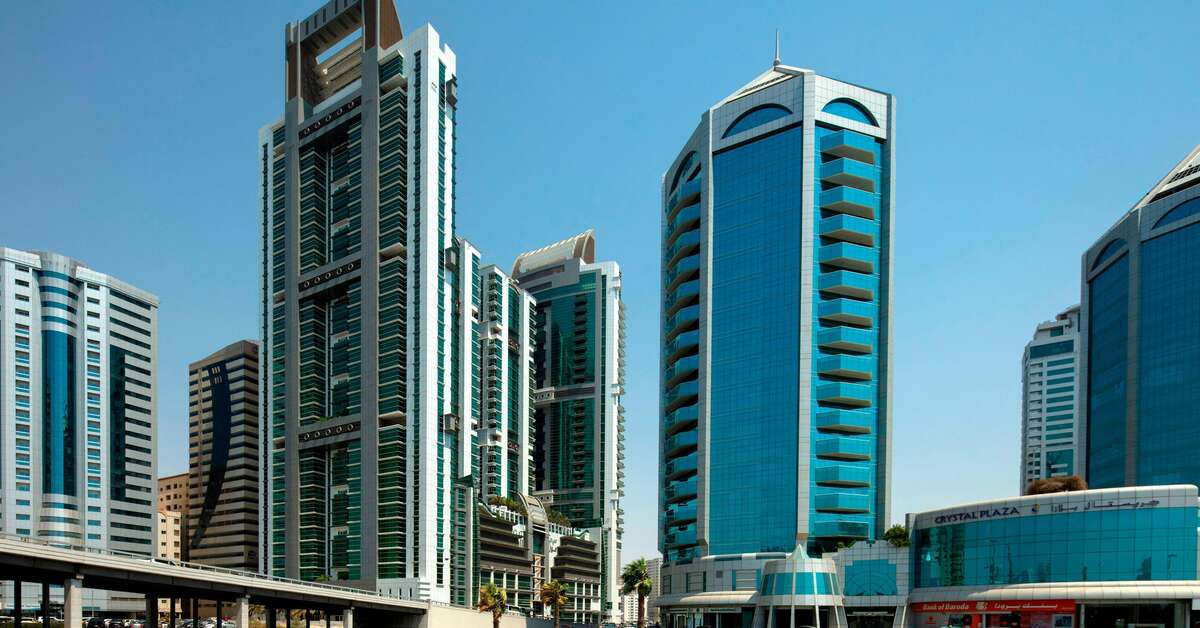 Ein Foto von der Außenansicht des Four Points by Sheraton Sharjah