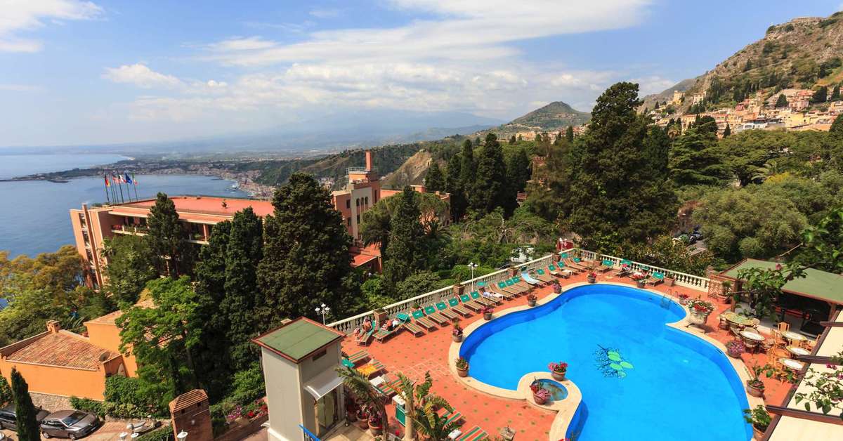 Een foto van het zwembad bij Taormina Park Hotel