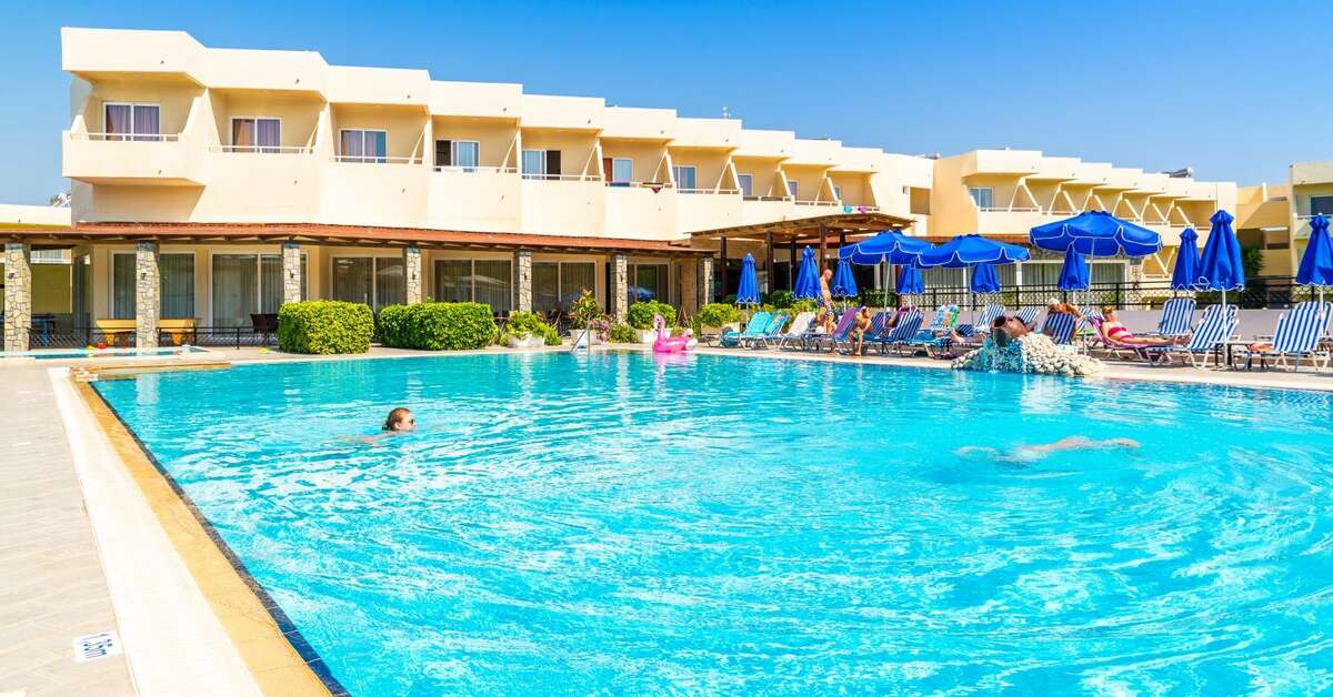 Een foto van het terras bij Hotel Relax