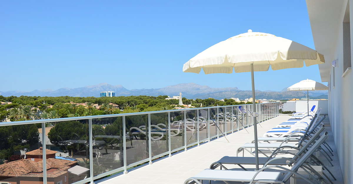 Ein Foto von der Terrasse im Hotel & Apartments Vista Park
