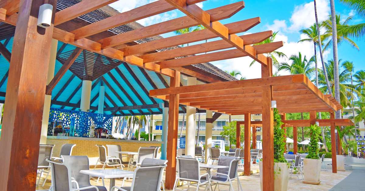 Een foto van het terras bij Vista Sol Punta Cana