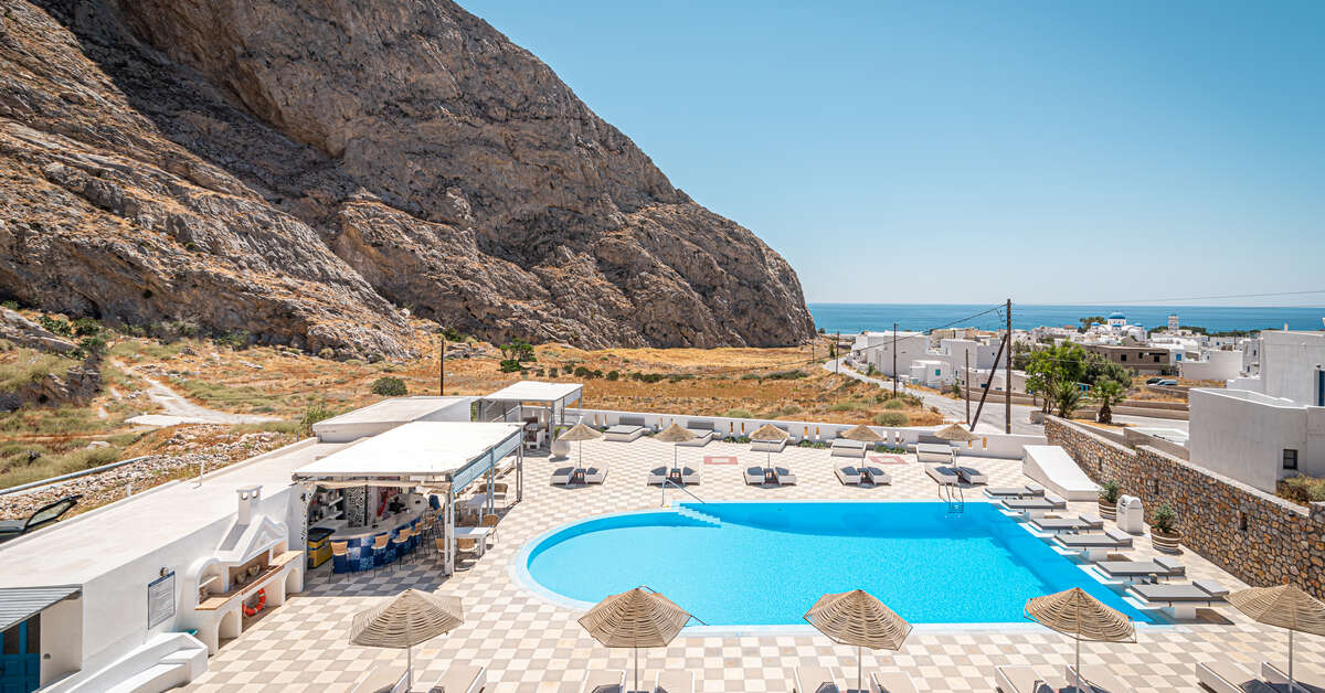 Ein Foto vom Pool im Marianna Hotel