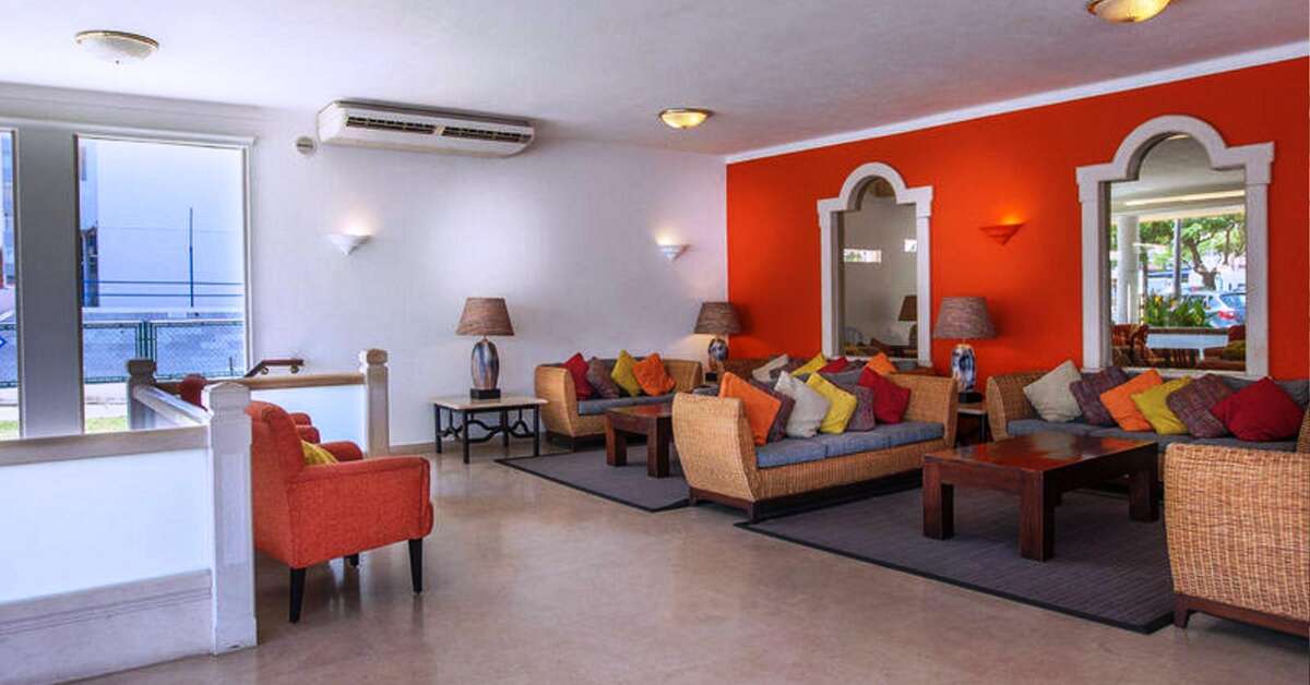 Een foto van het interieur van Hotel Atismar