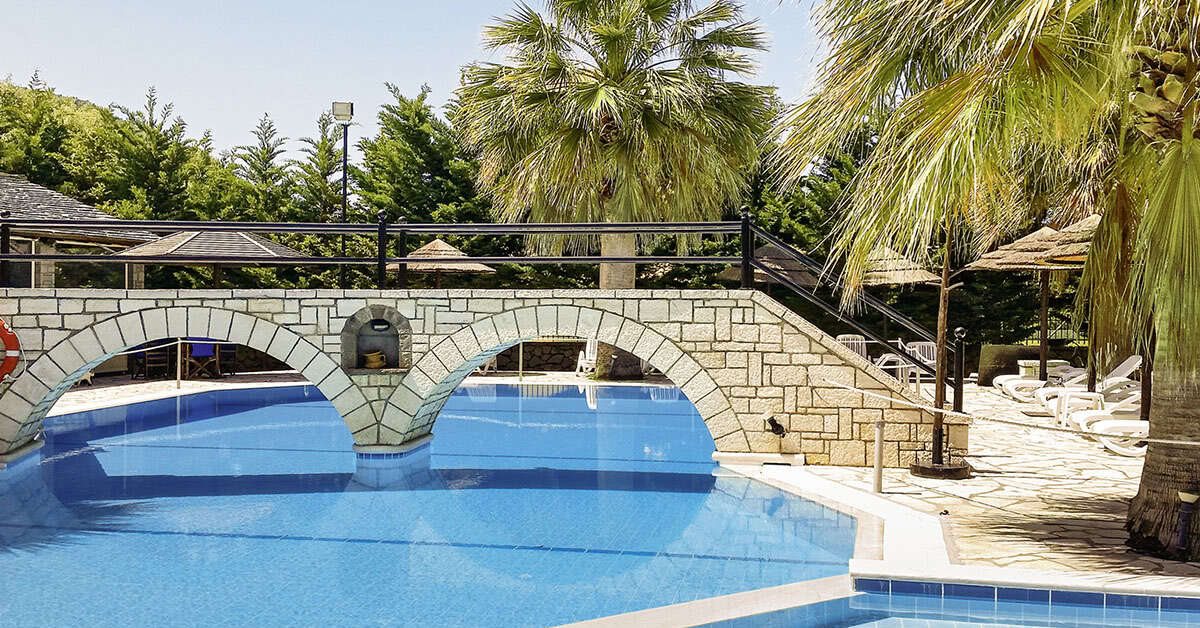 Een foto van het zwembad bij Villa Elia
