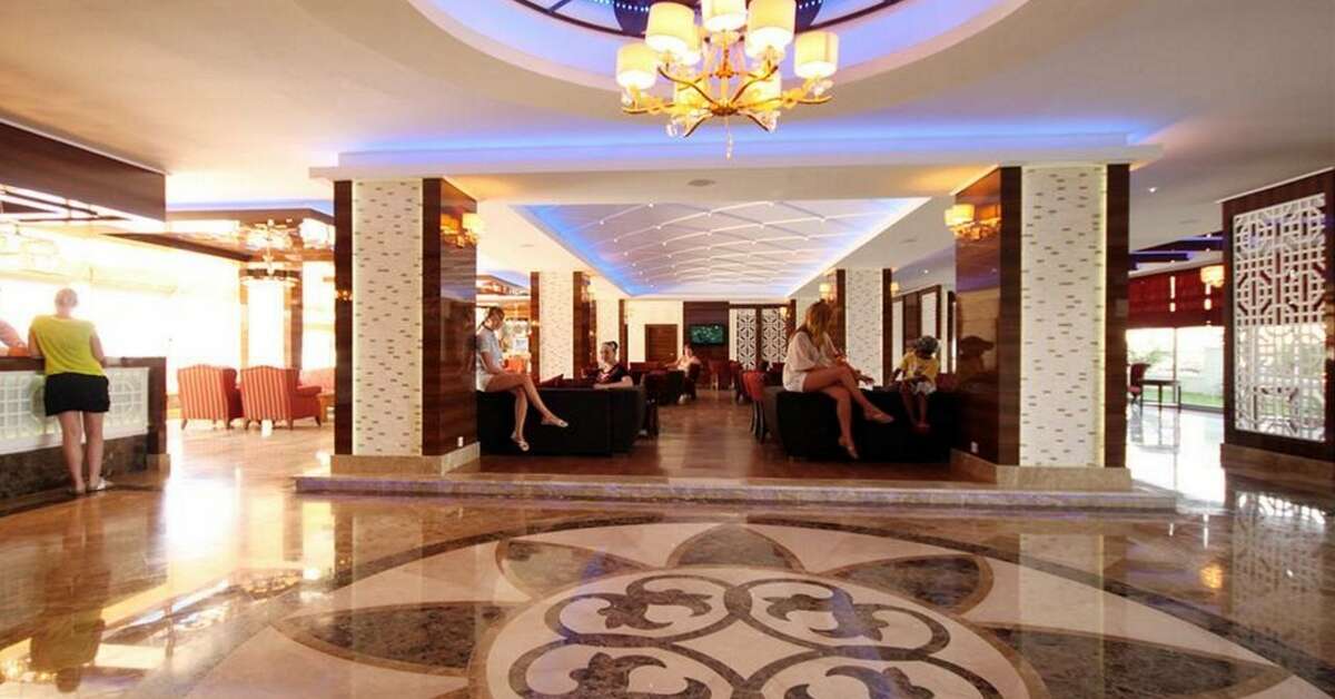 Een foto van het interieur van Hotel Drita