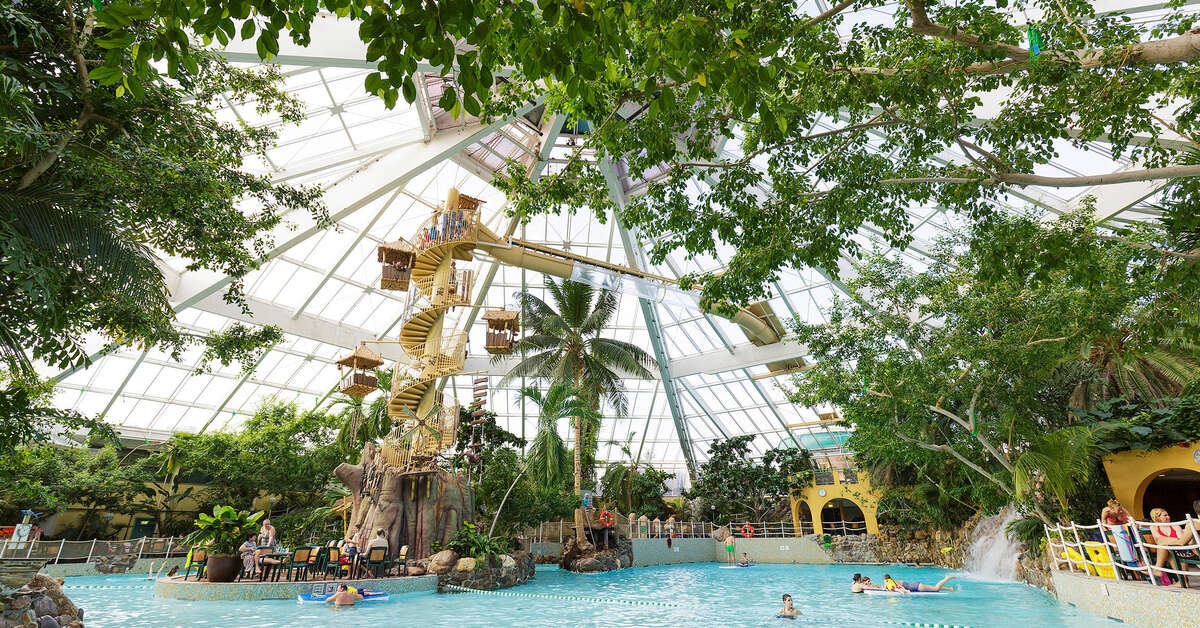 Een foto van het zwembad bij Center Parcs De Vossemeren