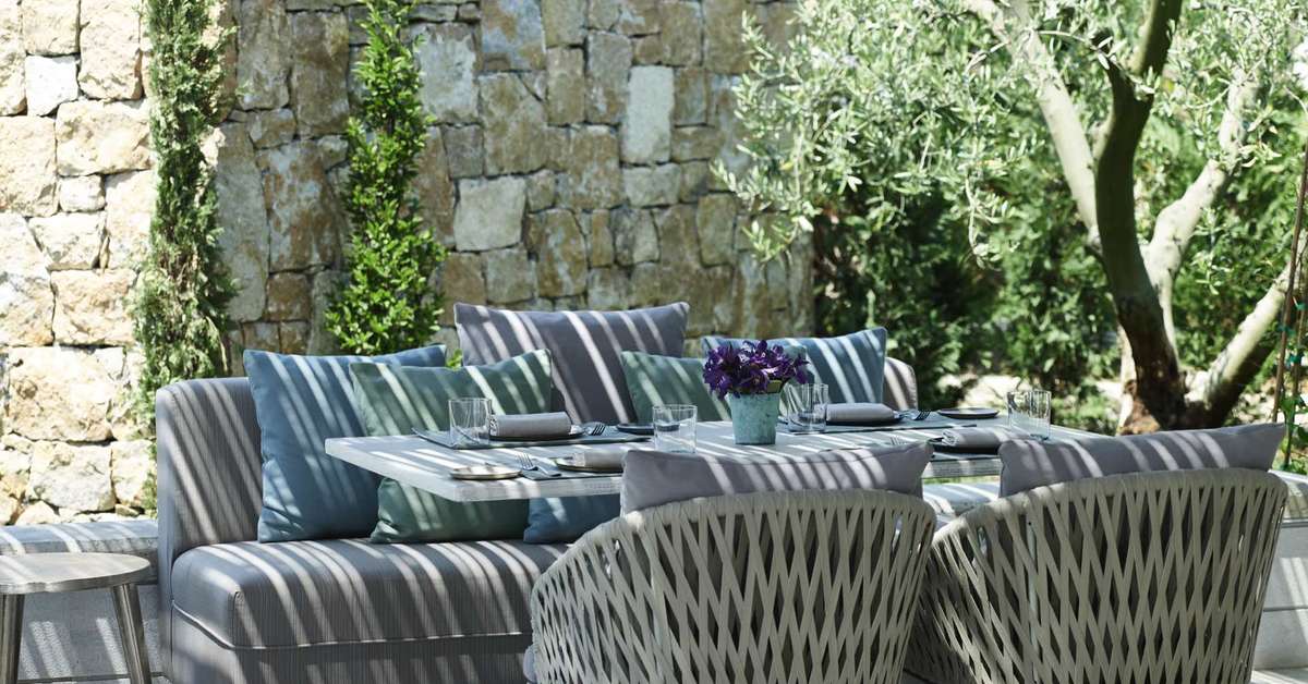 Een foto van het terras bij Sani Dunes Hotel