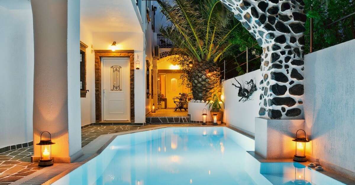 Een foto van het zwembad bij Galatia Villas