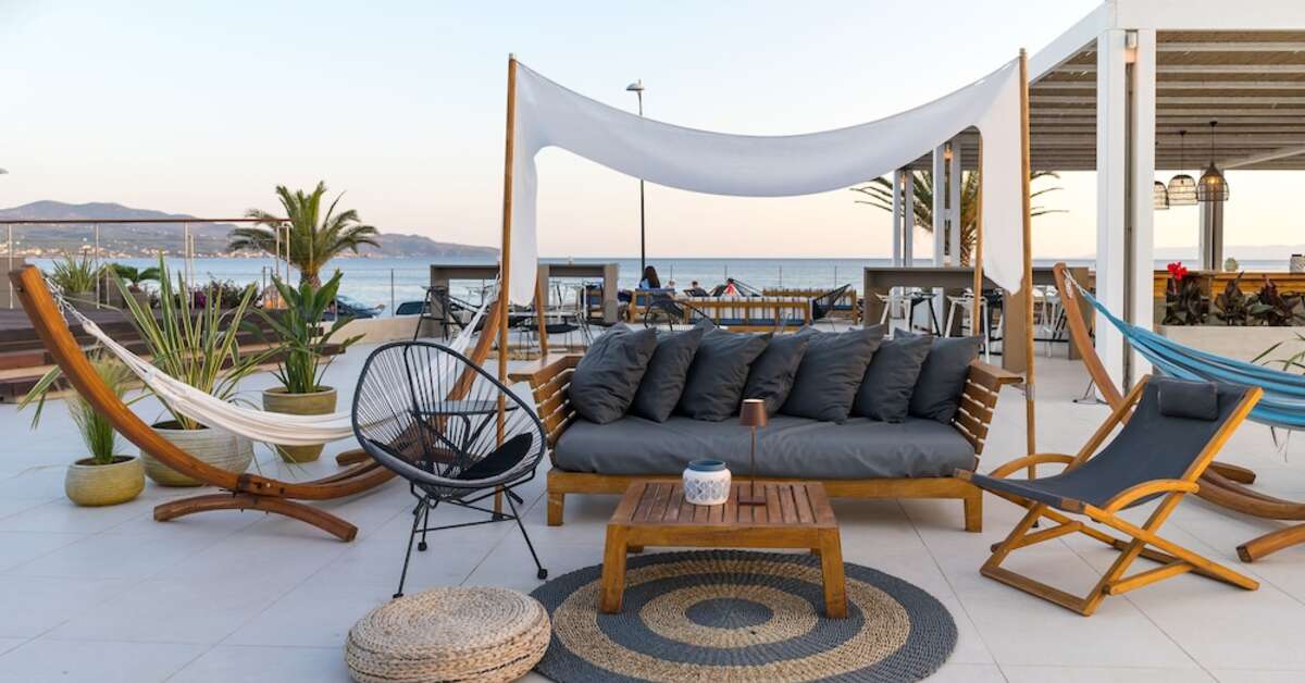 Een foto van het terras bij Horizon Blu