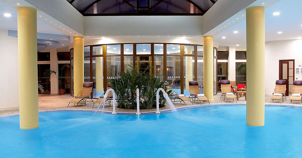 Een foto van het zwembad bij Atrium Palace Thalasso Spa Resort & Villas