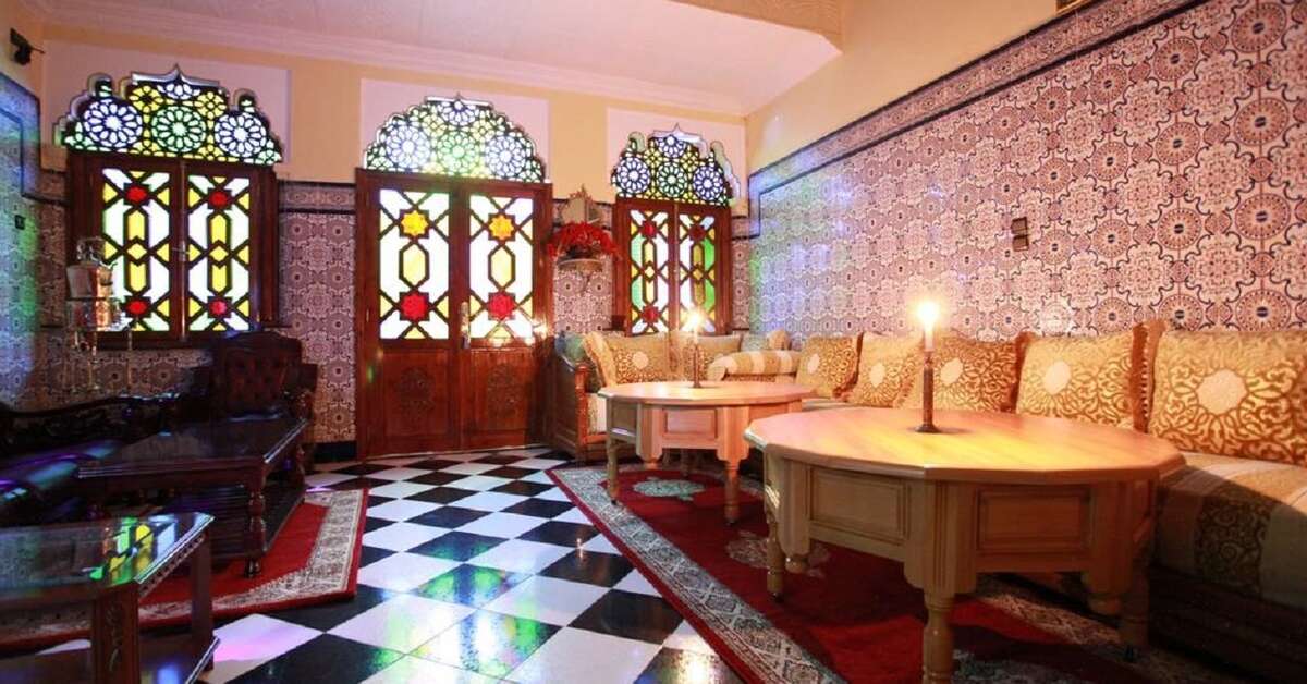 Een foto van het interieur van Riad Fatouma