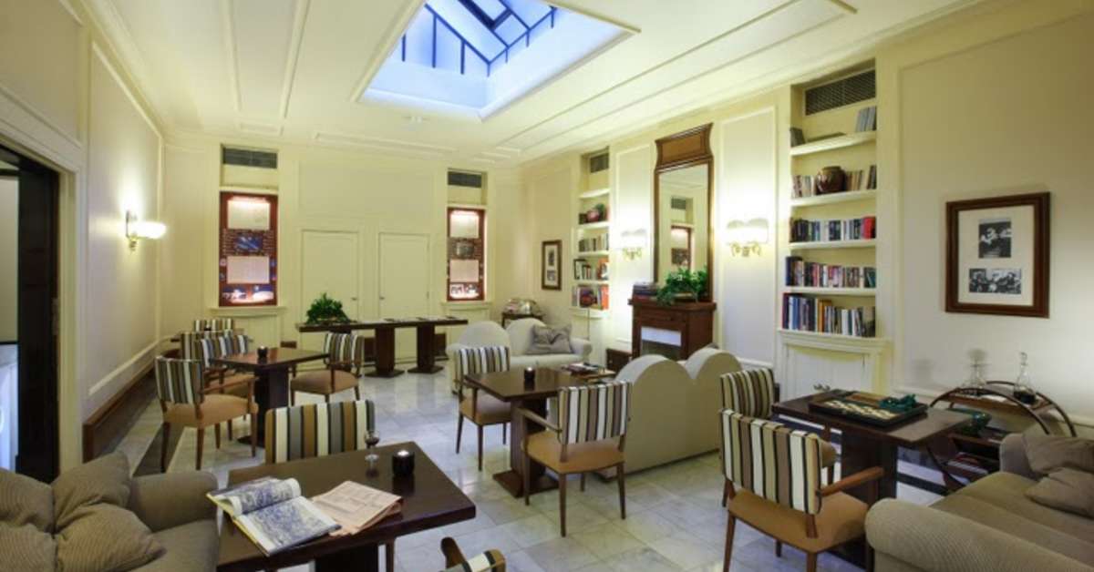 Een foto van het interieur van Hotel Lisboa Plaza