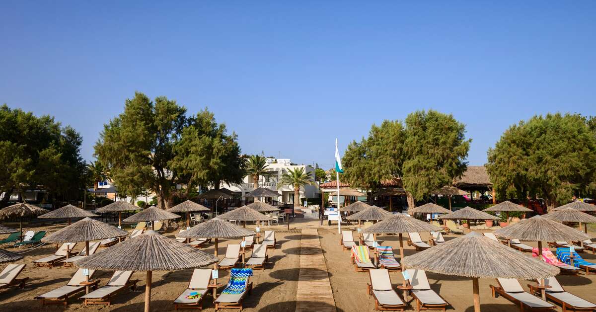 Ein Foto vom Strand beim Amalthia Beach Resort