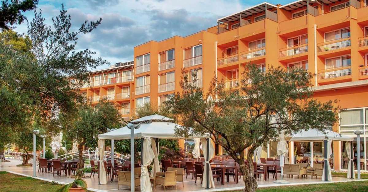 Een foto van het terras bij Hotel Umag Plava Laguna