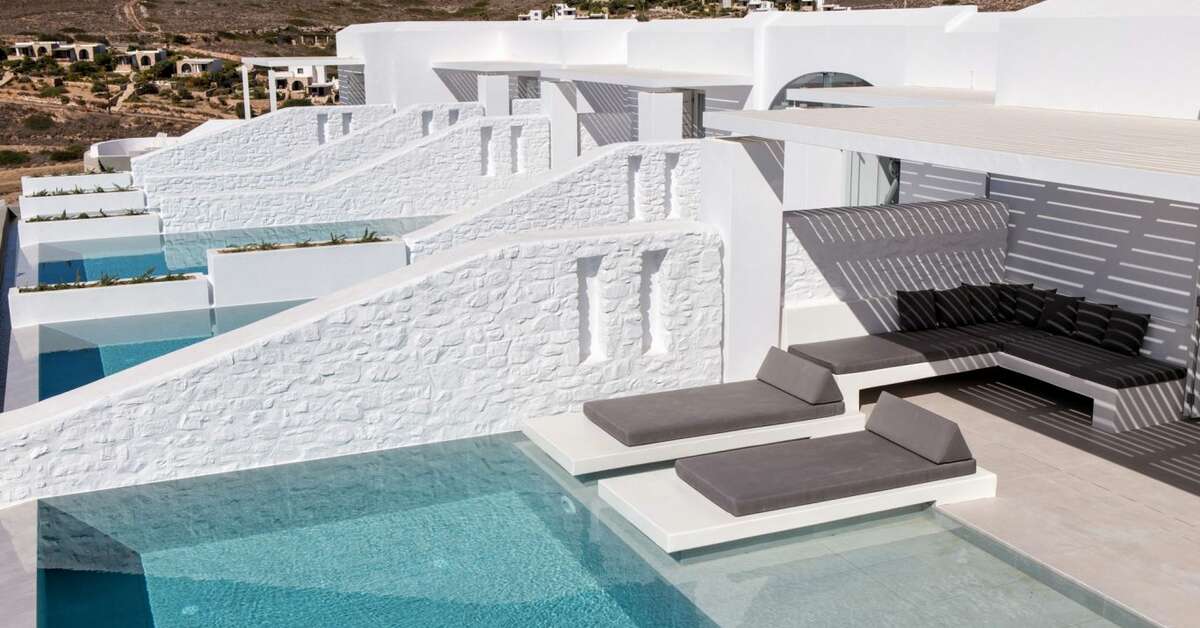 Een foto van het zwembad bij Paros Agnanti Hotel