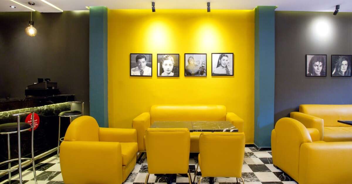 Een foto van het interieur van Hotel Akabar