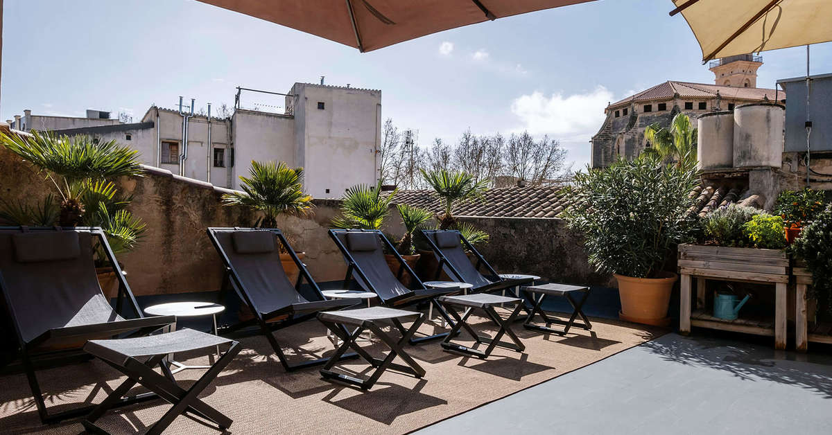 Een foto van het terras bij Posada Terra Santa