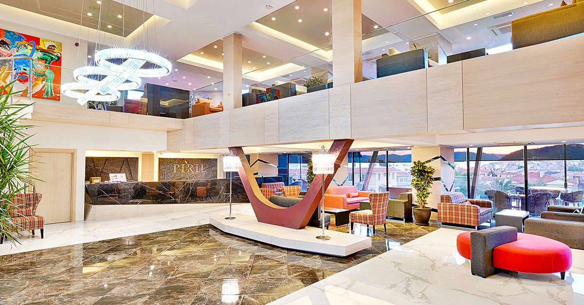 Een foto van het interieur van Piril Hotel Thermal & Beauty Spa