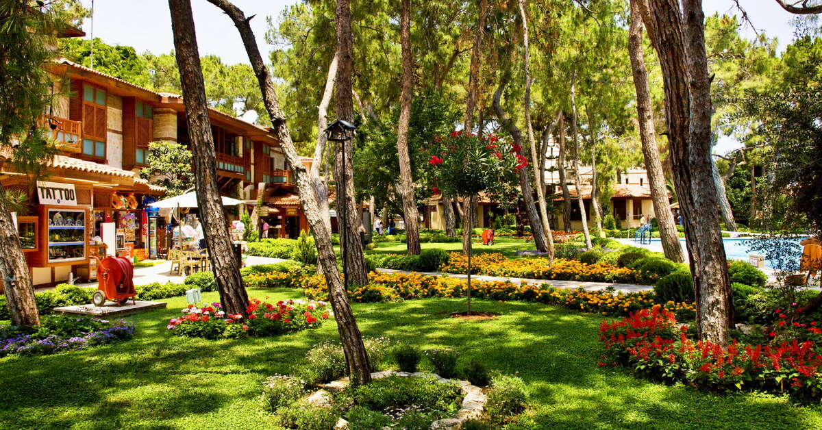 Een foto van het terras bij Kemer Holiday Club