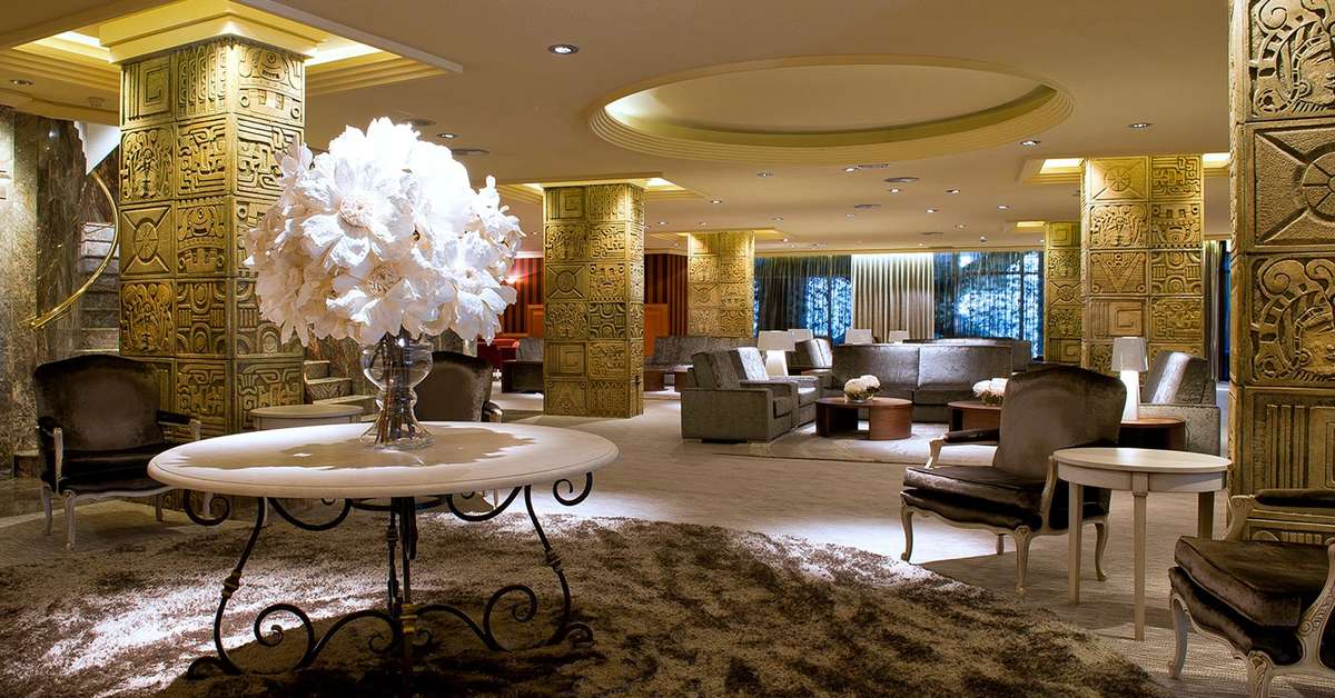 Een foto van het interieur van Hotel Don Pancho
