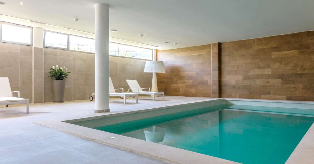Ein Foto vom Pool im Hotel Zafiro Palace Palmanova
