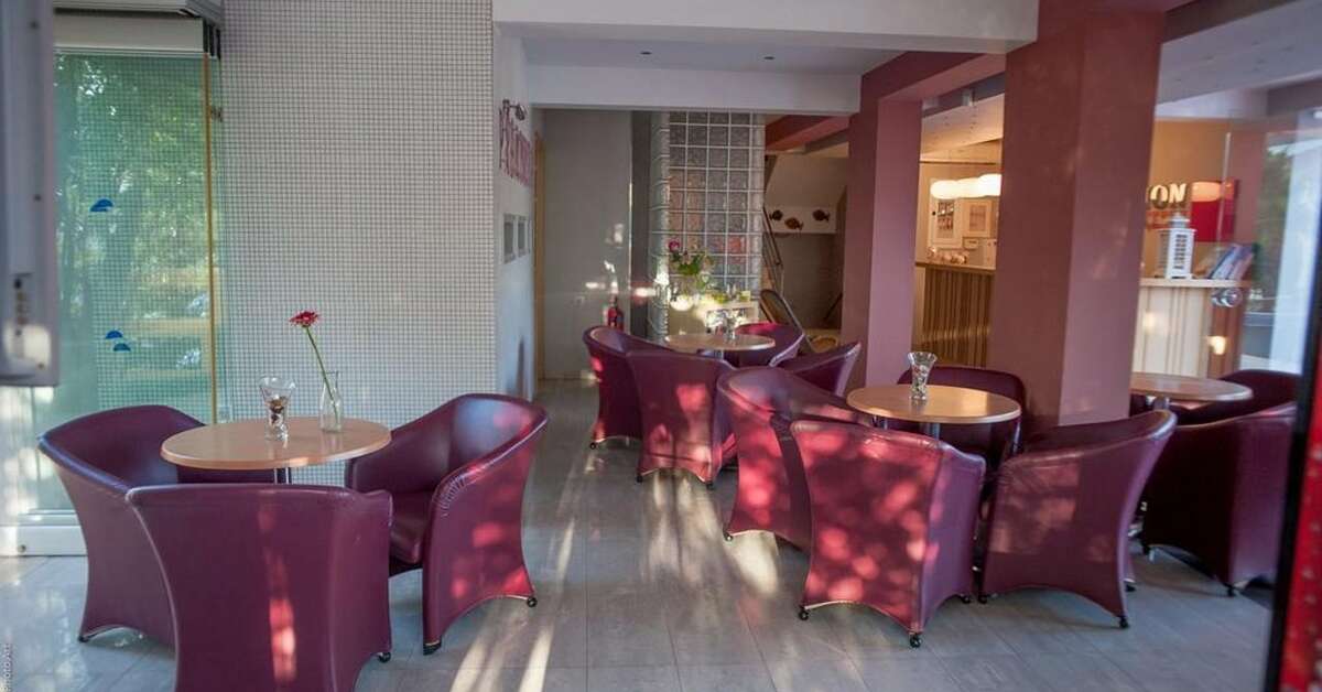Een foto van het interieur van Hotel Palmyra Nidri