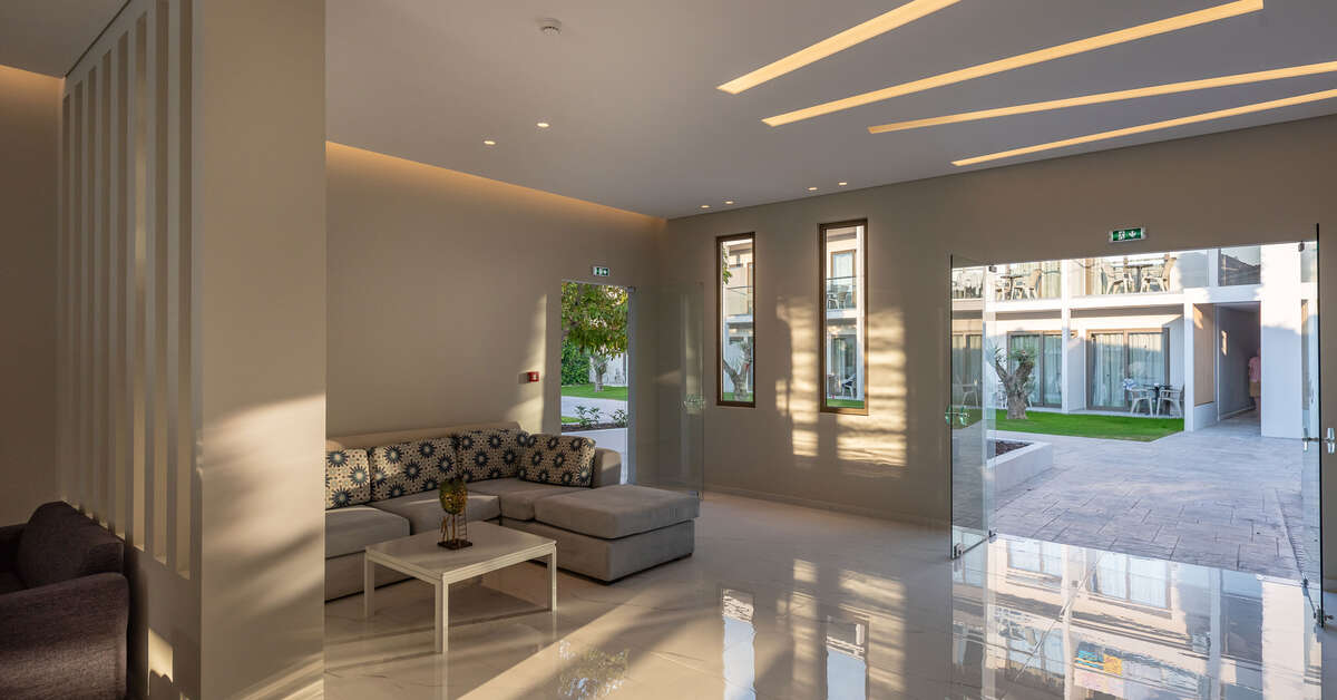 Een foto van het interieur van Papillon Hotel