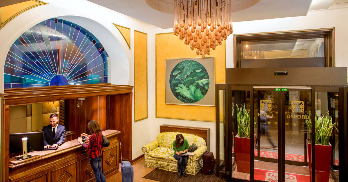 Een foto van het interieur van Hotel Oxford