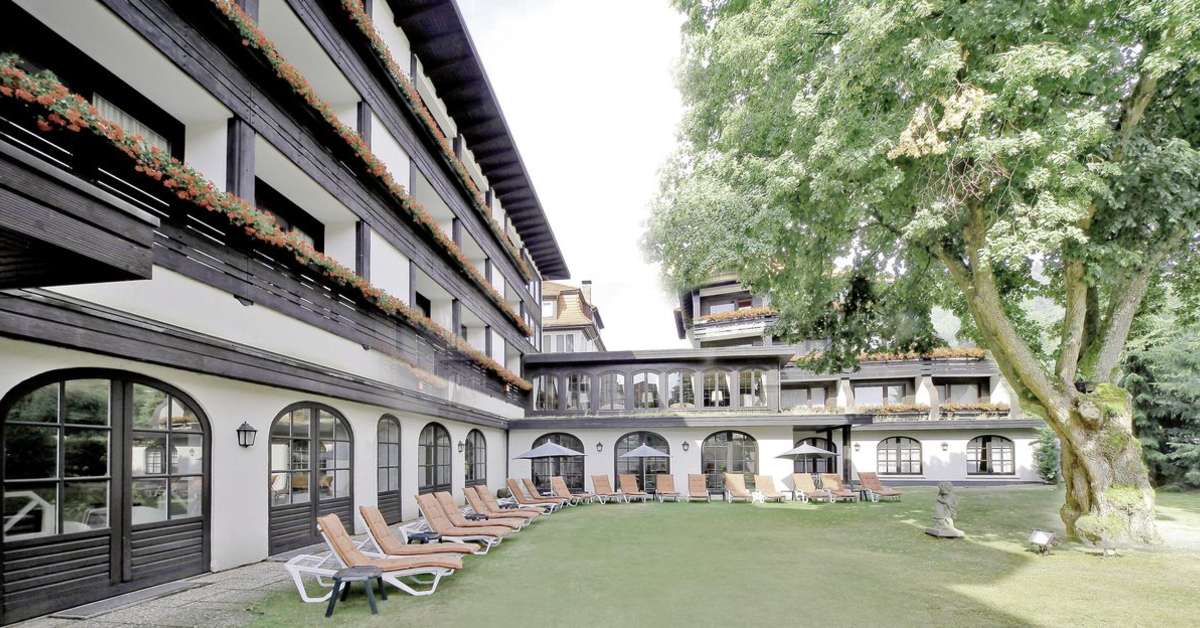 Een foto van het terras bij Mühl Vital Resort