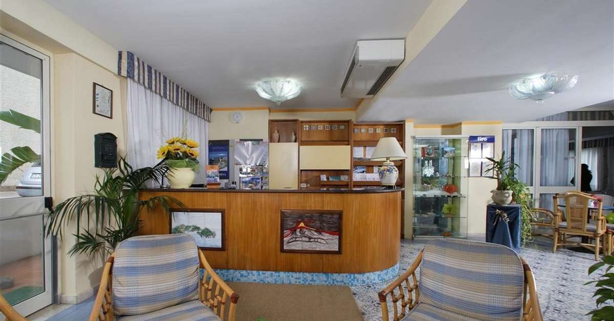 Een foto van het interieur van Hotel Baia degli Dei