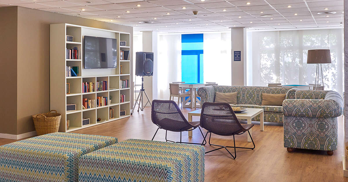 Een foto van het interieur van Hotel Oleander