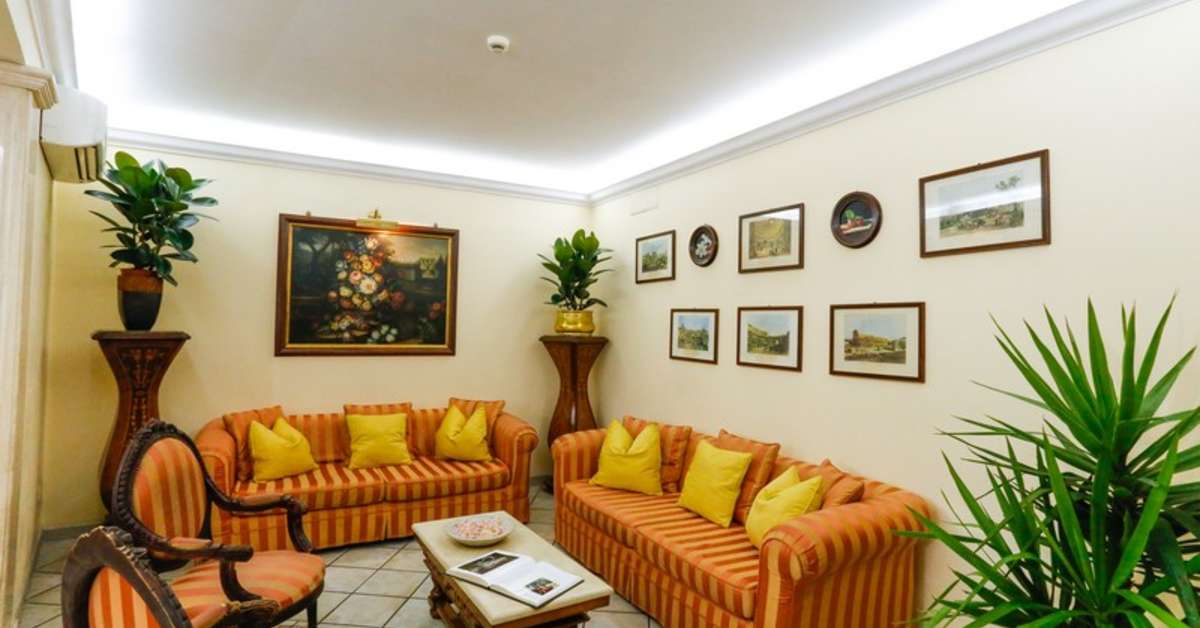 Een foto van het interieur van Hotel Tempio di Pallade