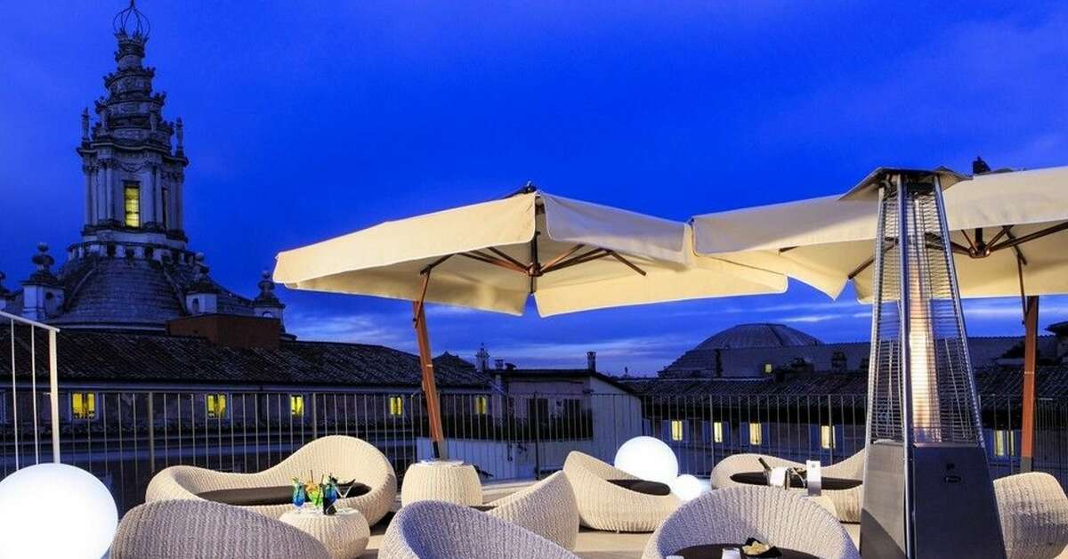 Een foto van het terras bij Palazzo Navona Hotel
