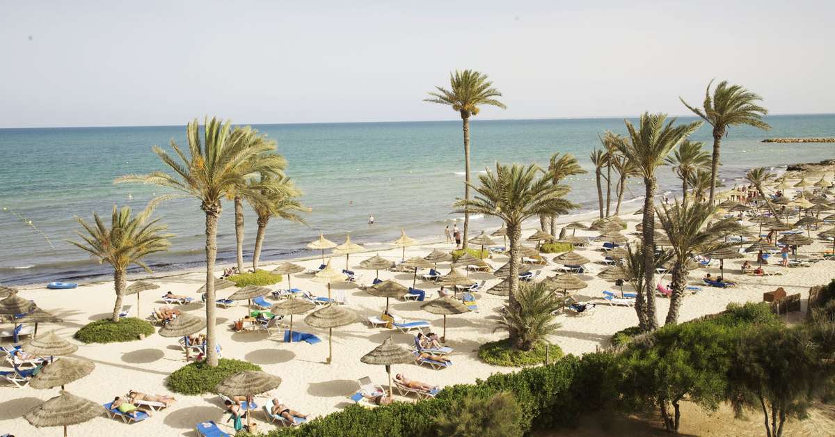 Een foto van het strand bij Hotel Djerba Castille