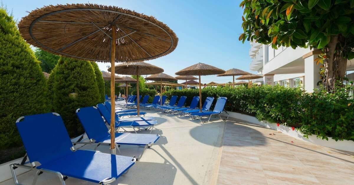 Ein Foto von der Terrasse im Lito Hotel