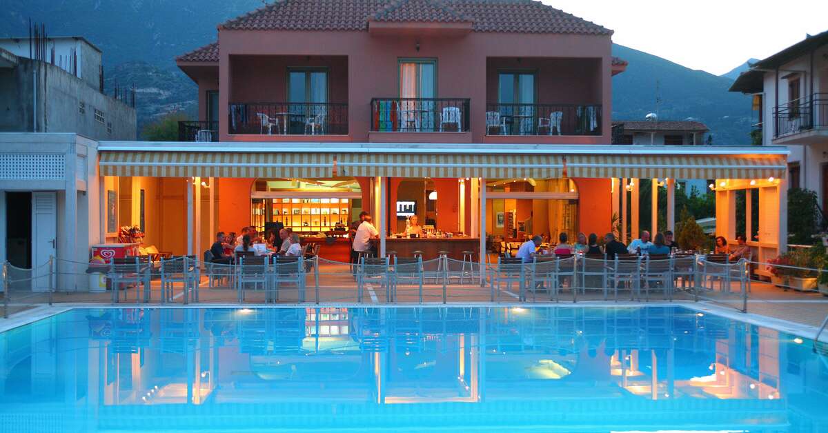 Een foto van het zwembad bij Hotel Athos