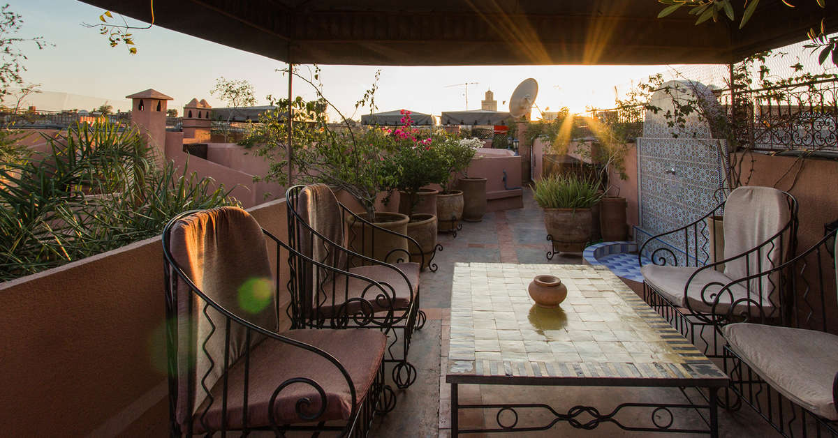 Een foto van het terras bij Riad Xo