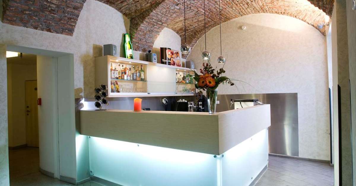 Een foto van het interieur van Hotel Pav