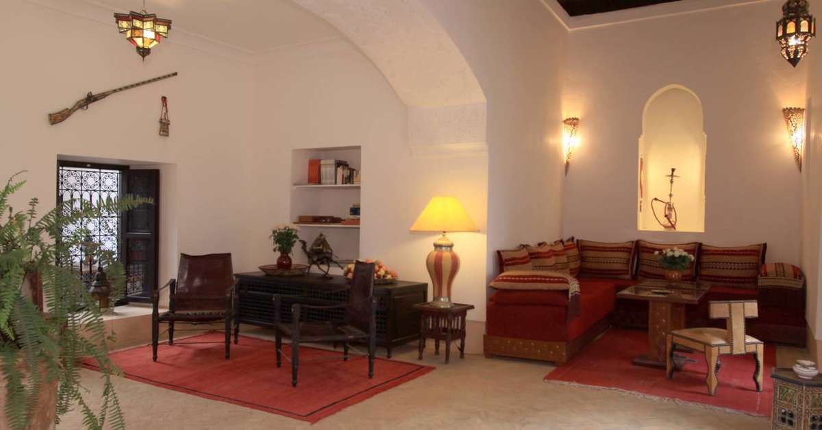 Een foto van het interieur van Riad Petit Karmela