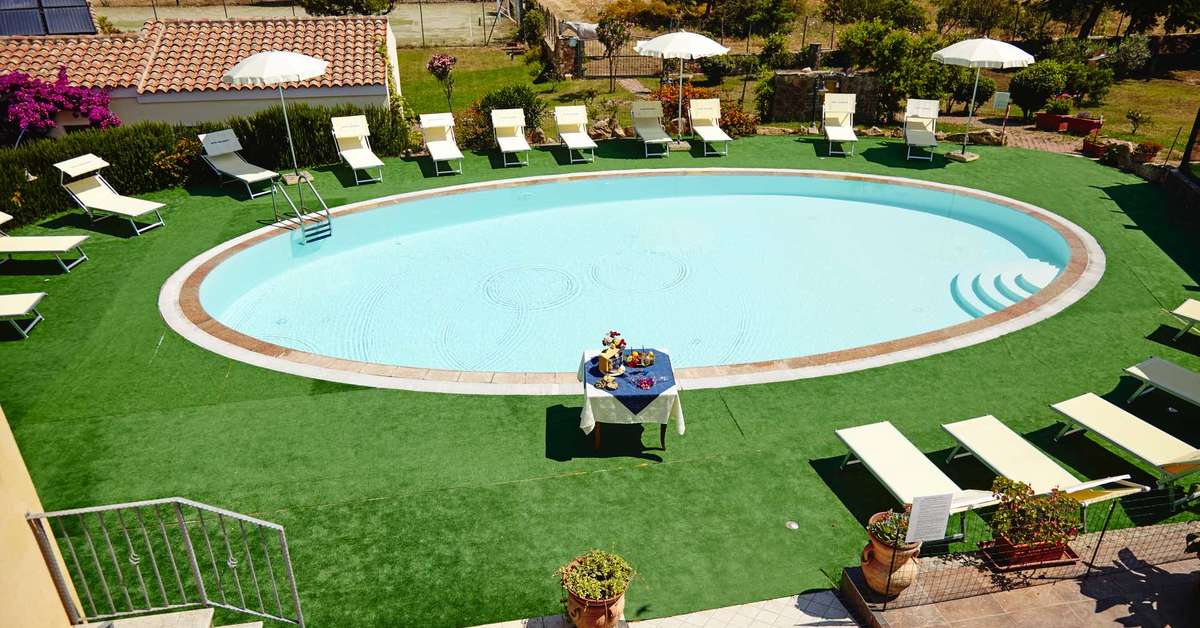 Een foto van een overzicht van Hotel Cala Mirto