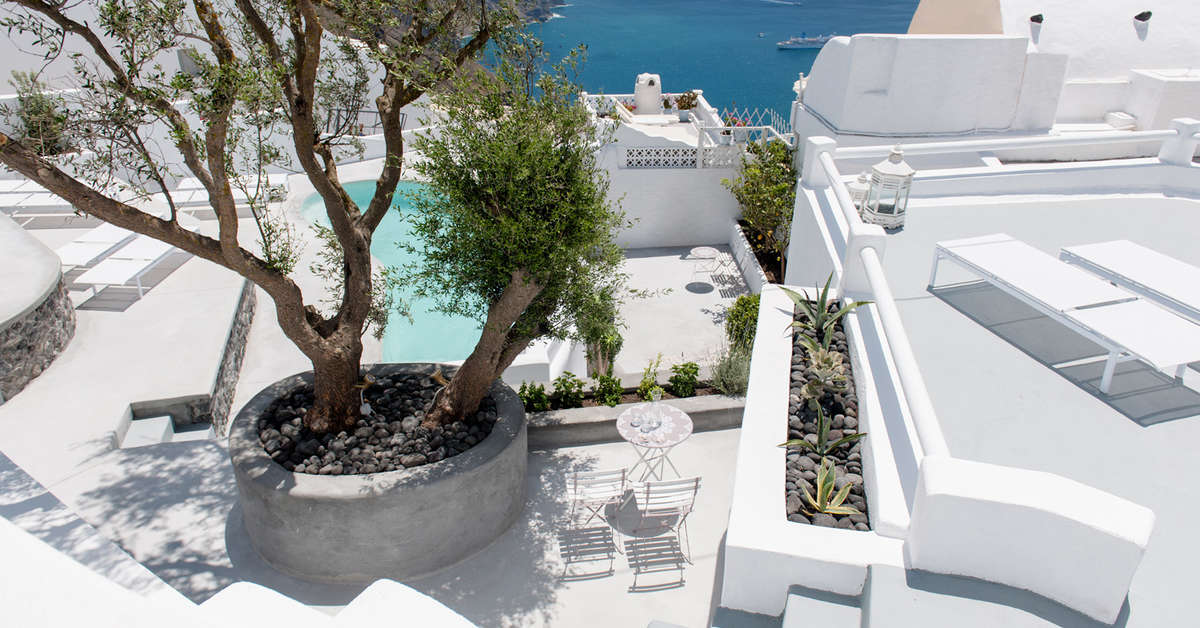 Ein Foto von der Außenansicht des Senses Boutique Hotel & Luxury Suites